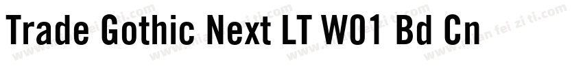Trade Gothic Next LT W01 Bd Cn字体转换